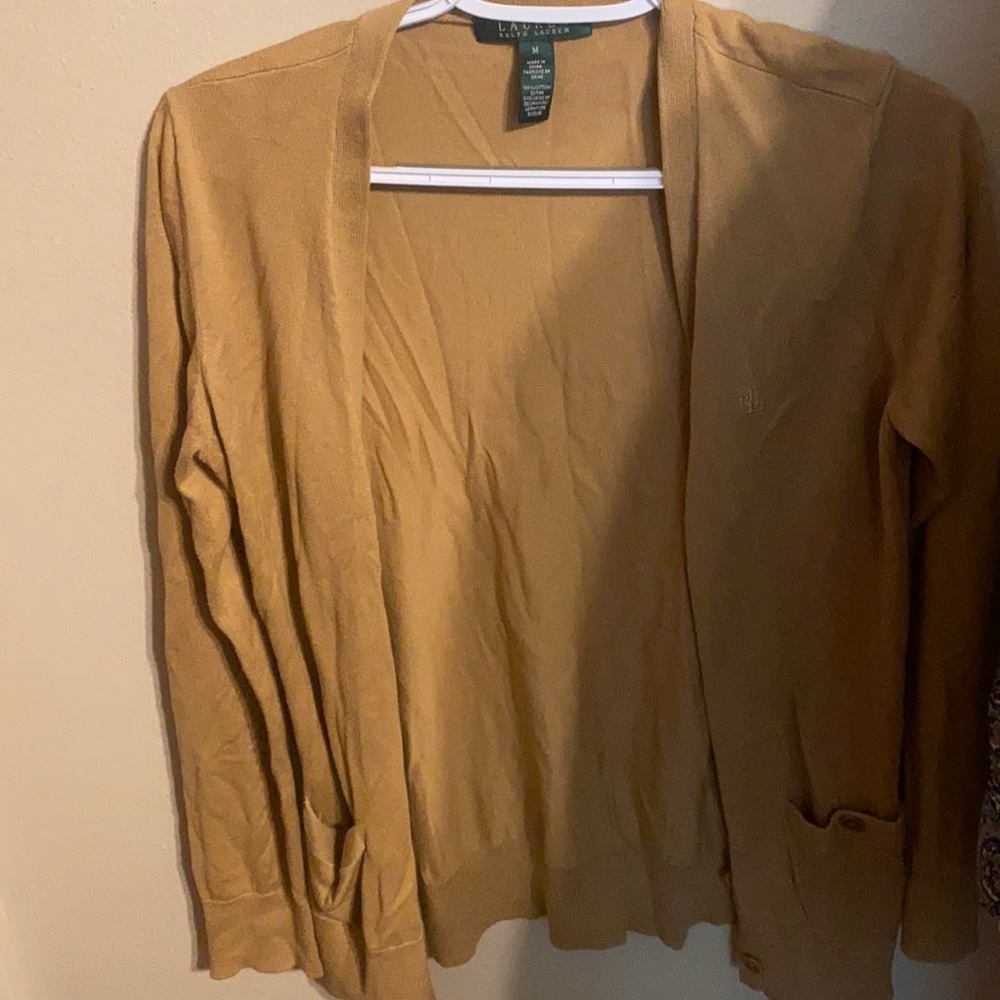 Ralph Lauren cardigan nude tan color